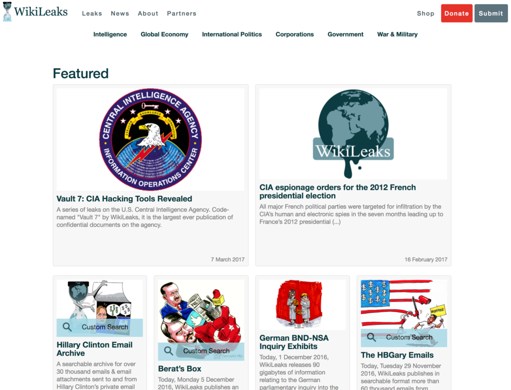 Wikileaks expone espionaje de la CIA; ofrece trabajar con Silicon Valley